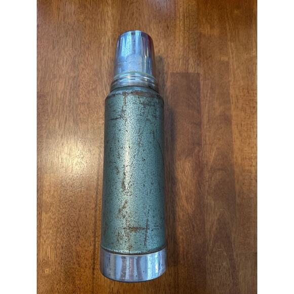 Vintage Aladdin Stanley A-944DH quart green steel thermos - Picture 1 of 6